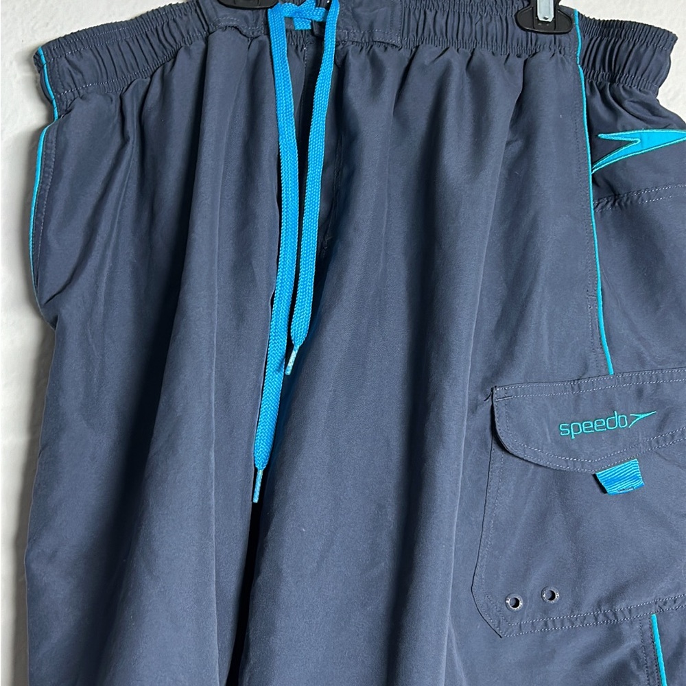 Speedo Men's Cargo Shorts - Navy and Teal swim short XXL